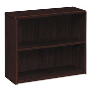 HON COMPANY 10700 Series Wood Bookcase, Two Shelf, 36w x 13 1/8d x 29 5/8h, Mahogany