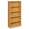 HON COMPANY 10700 Series Wood Bookcase, Five Shelf, 36w x 13 1/8d x 71h, Harvest