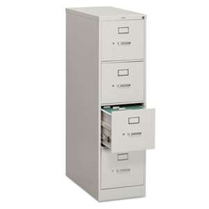 HON COMPANY 310 Series Four-Drawer, Full-Suspension File, Letter, 26-1/2d, Light Gray