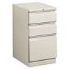 HON COMPANY Efficiencies Mobile Pedestal File w/One File/Two Box Drwrs, 19-7/8d, Lt Gray