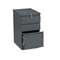 HON COMPANY Efficiencies Mobile Pedestal File w/One File/Two Box Drawers, 19-7/8d, Charcoal