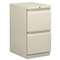 HON COMPANY Efficiencies Mobile Pedestal File w/Two File Drawers, 19-7/8d, Light Gray