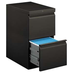 HON COMPANY Efficiencies Mobile Pedestal File w/Two File Drawers, 22-7/8d, Charcoal
