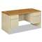 HON COMPANY 38000 Series Double Pedestal Desk, 60w x 30d x 29-1/2h, Harvest/Putty