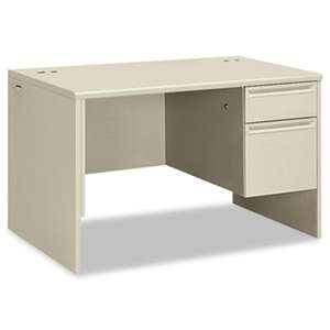 HON COMPANY 38000 Series Right Pedestal Desk, 48w x 30d x 29-1/2h, Light Gray