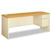 HON COMPANY 38000 Series Right Pedestal Credenza, 72w x 24d x 29-1/2h, Harvest/Putty