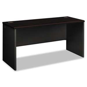 HON COMPANY 38000 Series Desk Shell, 60w x 24d x 29-1/2h, Mahogany/Charcoal