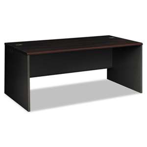 HON COMPANY 38000 Series Desk Shell, 72w x 36d x 29-1/2h, Mahogany/Charcoal