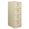 HON COMPANY 510 Series Four-Drawer Full-Suspension File, Legal, 52h x25d, Putty