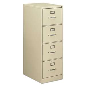 HON COMPANY 510 Series Four-Drawer Full-Suspension File, Legal, 52h x25d, Putty
