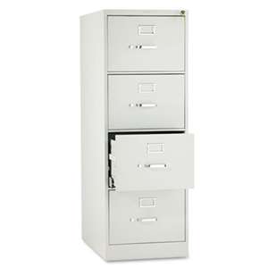 HON COMPANY 510 Series Four-Drawer Full-Suspension File, Legal, 52h x25d, Light Gray