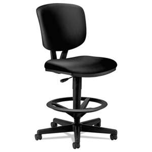 HON COMPANY Volt Series Adjustable Task Stool, Black Leather