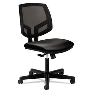 HON COMPANY Volt Series Mesh Back Leather Task Chair, Black