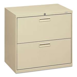 HON COMPANY 500 Series Two-Drawer Lateral File, 30w x 19-1/4d x 28-3/8h, Putty