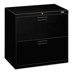 HON COMPANY 500 Series Two-Drawer Lateral File, 30w x 19-1/4d x 28-3/8h, Black