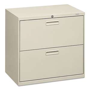 HON COMPANY 500 Series Two-Drawer Lateral File, 30w x 19-1/4d x 28-3/8h, Light Gray