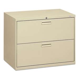 HON COMPANY 500 Series Two-Drawer Lateral File, 36w x 19-1/4d x 28-3/8h, Putty