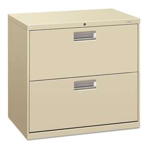 HON COMPANY 600 Series Two-Drawer Lateral File, 30w x 19-1/4d, Putty