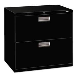 HON COMPANY 600 Series Two-Drawer Lateral File, 30w x 19-1/4d, Black