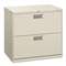 HON COMPANY 600 Series Two-Drawer Lateral File, 30w x 19-1/4d, Light Gray