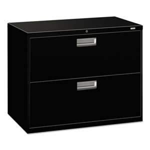 HON COMPANY 600 Series Two-Drawer Lateral File, 36w x 19-1/4d, Black