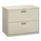HON COMPANY 600 Series Two-Drawer Lateral File, 36w x 19-1/4d, Light Gray