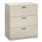 HON COMPANY 600 Series Three-Drawer Lateral File, 36w x 19-1/4d, Light Gray