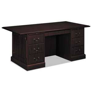 HON COMPANY 94000 Series Double Pedestal Desk, 72w x 36d x 29-1/2h, Mahogany