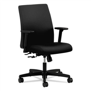 HON IT105CU10 Ignition Series Low-Back Task Chair, Black Fabric Upholstery