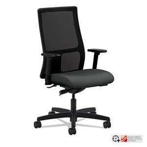 HON COMPANY Ignition Series Mesh Mid-Back Work Chair, Iron Ore Fabric Upholstered Seat