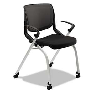 HON COMPANY Motivate Seating Nesting/Stacking Flex-Back Chair, Black/Onyx/Platinum