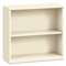 HON COMPANY Metal Bookcase, Two-Shelf, 34-1/2w x 12-5/8d x 29h, Putty