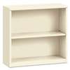 HON COMPANY Metal Bookcase, Two-Shelf, 34-1/2w x 12-5/8d x 29h, Putty