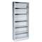 HON COMPANY Metal Bookcase, Six-Shelf, 34-1/2w x 12-5/8d x 81-1/8h, Light Gray