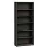 HON COMPANY Metal Bookcase, Six-Shelf, 34-1/2w x 12-5/8d x 81-1/8h, Charcoal