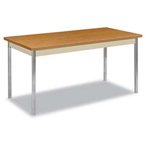 HON COMPANY Utility Table, Rectangular, 60w x 30d x 29h, Harvest/Putty