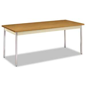 HON COMPANY Utility Table, Rectangular, 72w x 30d x 29h, Harvest/Putty