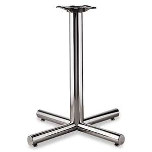 HON COMPANY Single Column Steel Base, 26w x 26d x 27-7/8h, Chrome