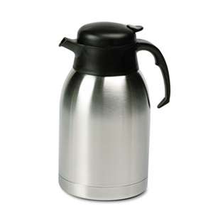 HORMEL CORP Stainless Steel Lined Vacuum Carafe, 1.9L, Satin Finish/Black Trim