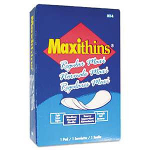 HOSPECO Maxithins Sanitary Pads, 100/Carton