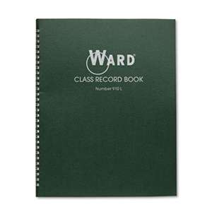 THE HUBBARD COMPANY Class Record Book, 38 Students, 9-10 Week Grading, 11 x 8-1/2, Green