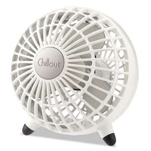 HONEYWELL ENVIRONMENTAL Chillout USB/AC Adapter Personal Fan, White, 6"Diameter, 1 Speed