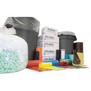 INTEGRATED BAGGING SYSTEMS High-Density Can Liner, 36 x 60, 55-Gallon, 12 Micron, Black, 25/Roll