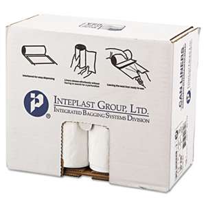 INTEGRATED BAGGING SYSTEMS Low-Density Can Liner, 30 x 36, 30gal, .7mil, White, 25/Roll, 8 Rolls/Carton