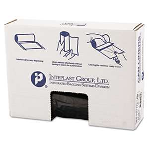 INTEGRATED BAGGING SYSTEMS Low-Density Can Liner, 43 x 47, 56gal, .9mil, Black, 25/Roll, 4 Rolls/Carton