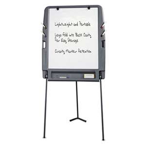 ICEBERG ENTERPRISES Portable Flipchart Easel With Dry Erase Surface, Resin, 35 x 30 x 73, Charcoal