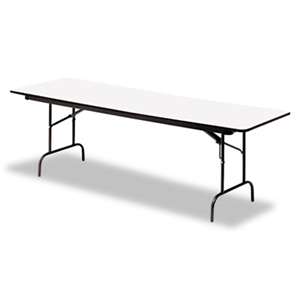 ICEBERG ENTERPRISES Premium Wood Laminate Folding Table, Rectangular, 60w x 30d x 29h, Gray/Charcoal