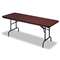 ICEBERG ENTERPRISES Premium Wood Laminate Folding Table, Rectangular, 72w x 30d x 29h, Mahogany