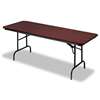 ICEBERG ENTERPRISES Premium Wood Laminate Folding Table, Rectangular, 72w x 30d x 29h, Mahogany