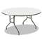 ICEBERG ENTERPRISES Premium Wood Laminate Folding Table, 60 Dia. x 29h, Gray Top/Charcoal Base